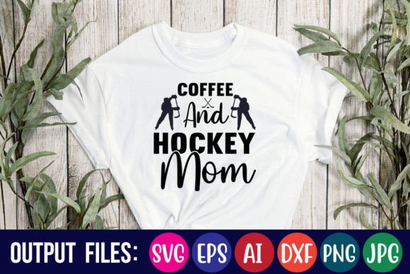 Coffee and Hockey Mom Grafika Projekty Koszulek Przez creative mass
