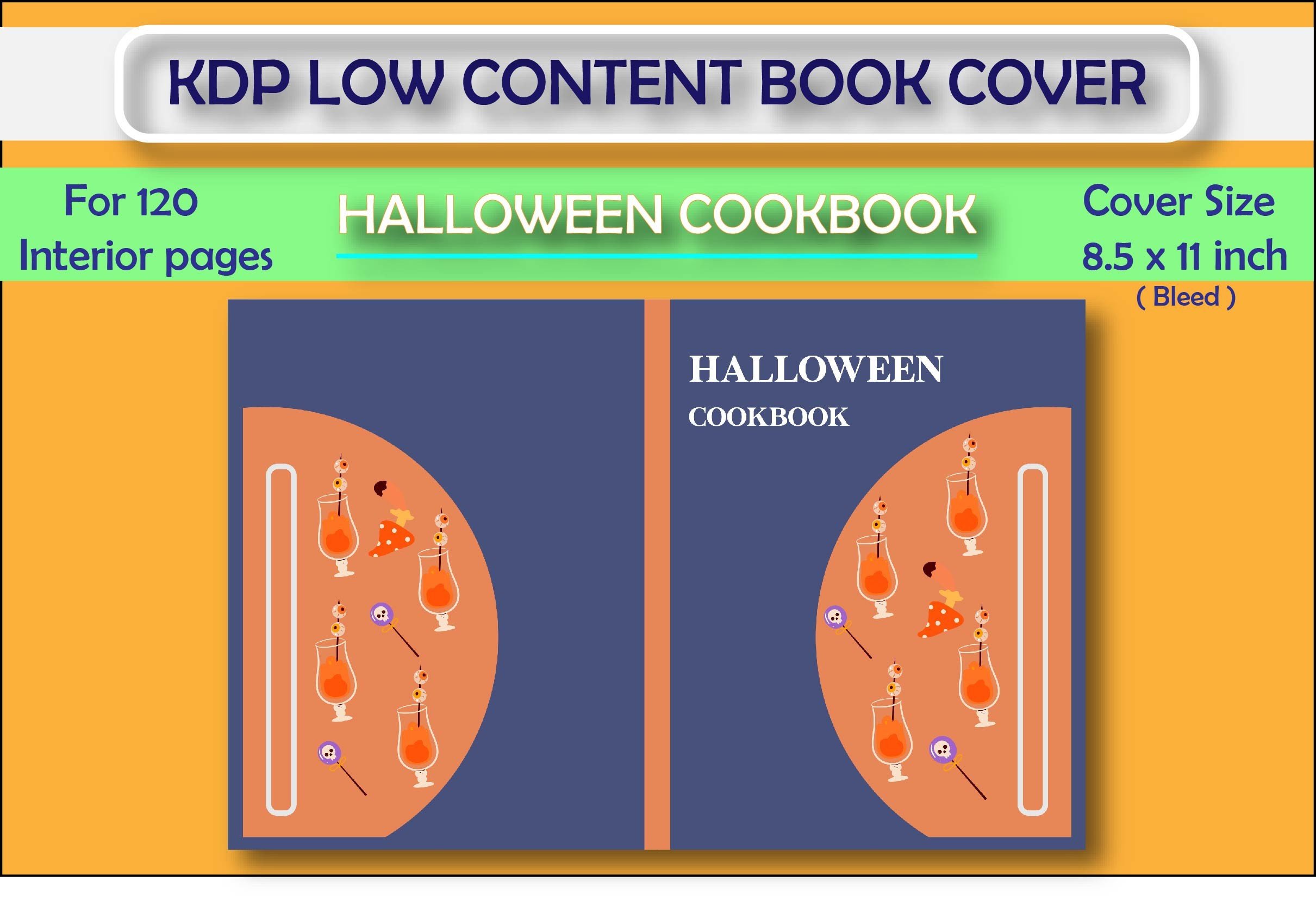 Halloween Cookbook Book Cover Template
