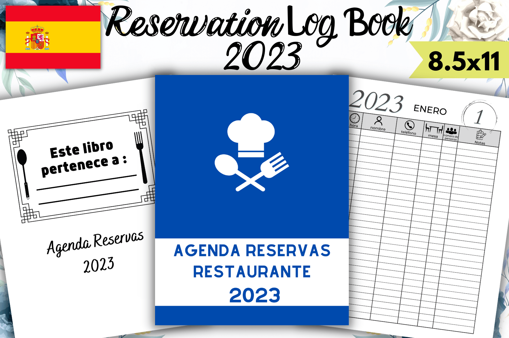 Reservation Log Book 2023 Graphic by JHA Designs · Creative Fabrica