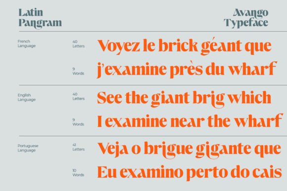Avango Font - Preview 3