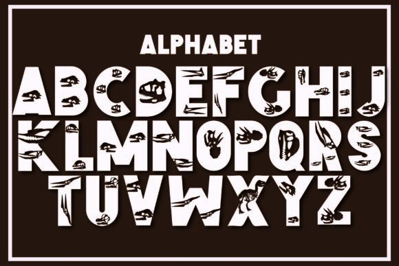 Bone Dinosaur Font - Preview 1