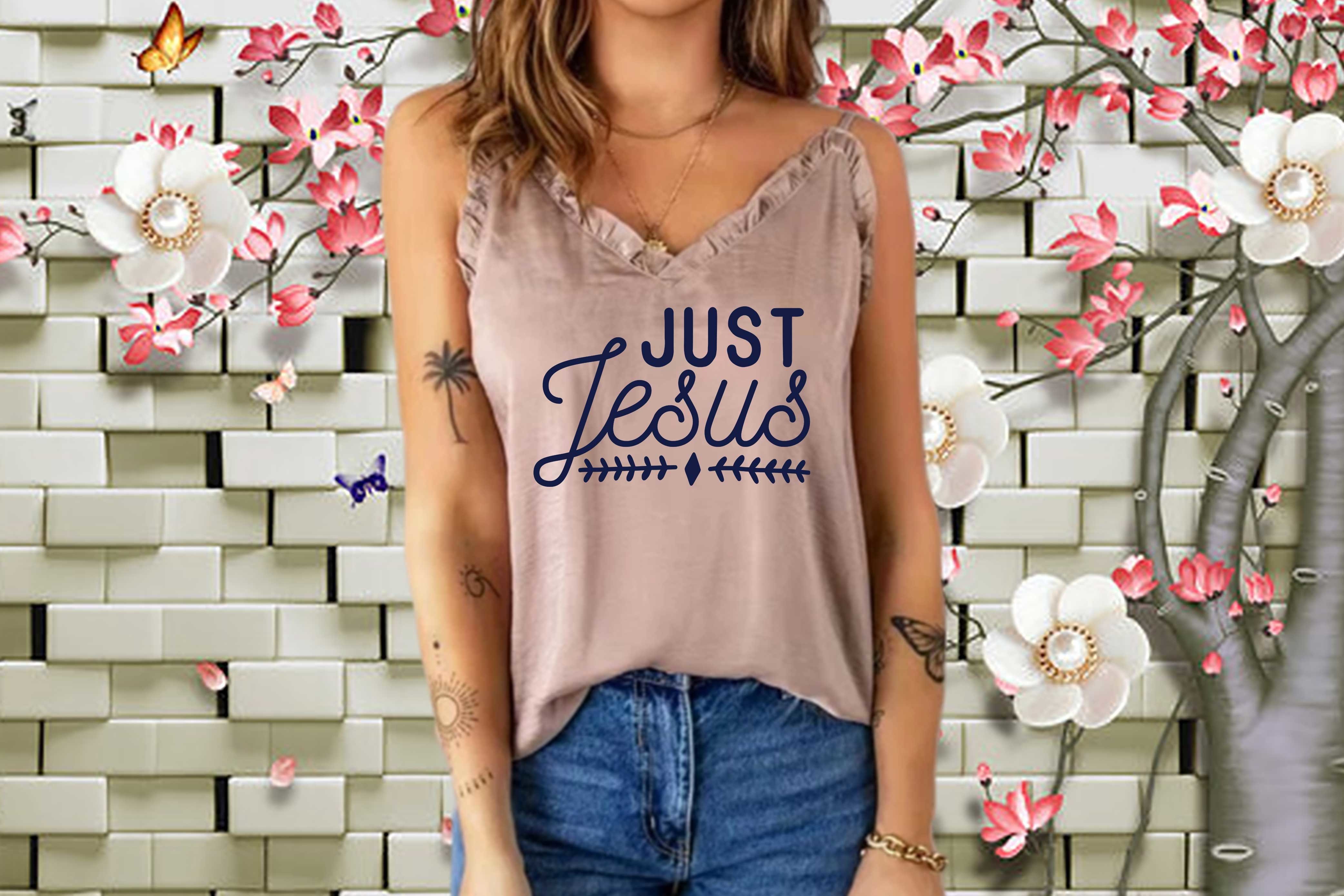 Christian Quotes Svg Design; Just Jesus Graphic by Styled Design ...