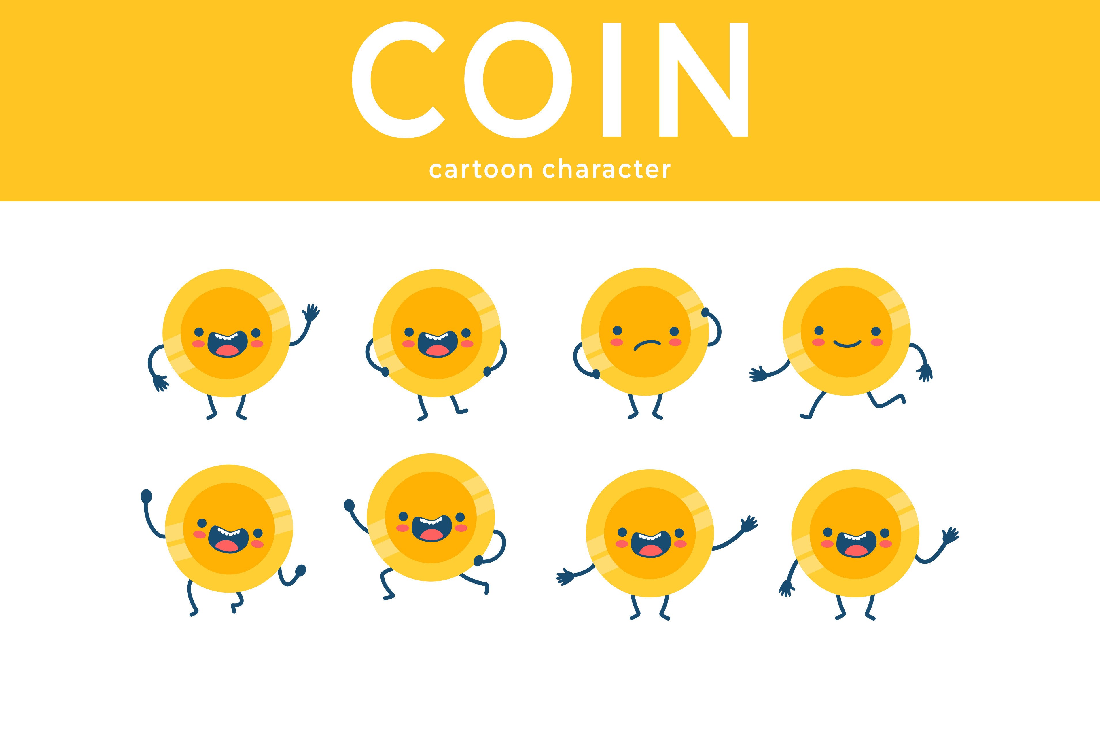 Cute Coin Character Mascot Graphic by madaniaart · Creative Fabrica