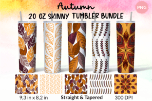 Fall Tumbler Wrap Sublimation Bundle Graphic by Katine Design ...
