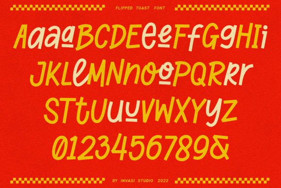 Flipped Toast Font PNG with transparent background - Preview 6