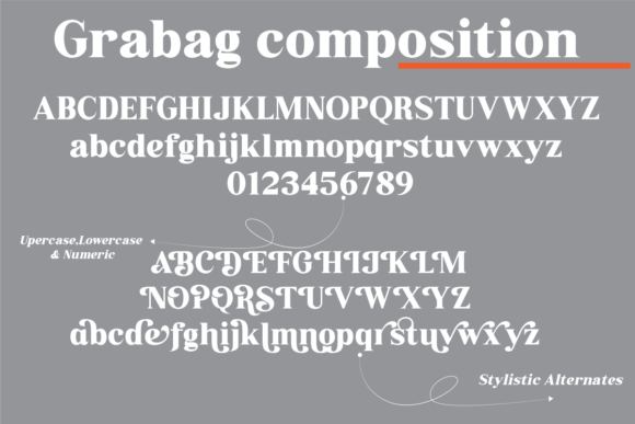 Grabag Font PNG with transparent background - Preview 5