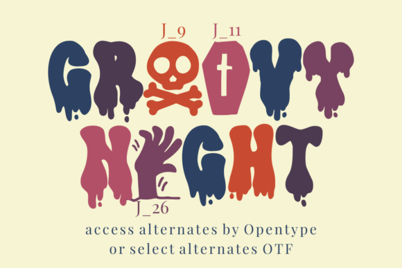 Groovy Night Font - Preview 1