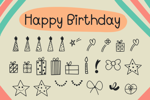 Happy Birthday Font - Preview 1