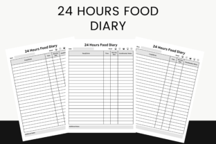KDP Interior Canva 24 Hours Food Diary Graphic by BKS Studio · Creative ...