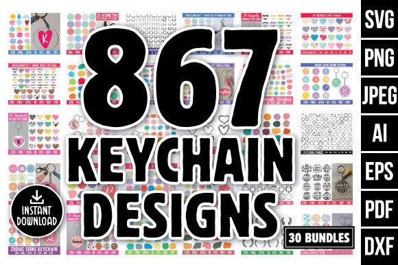 Keychain Svg Big Bundle Illustration Artisanat Par SVGDesignRocket