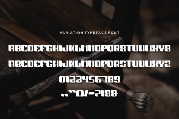 King Sword Font PNG with transparent background - Preview 3