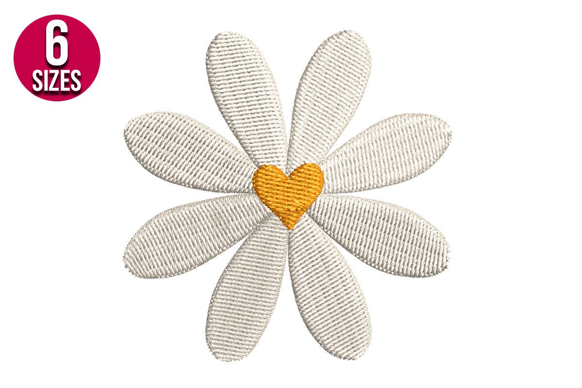 Mini Daisy Flower with Heart