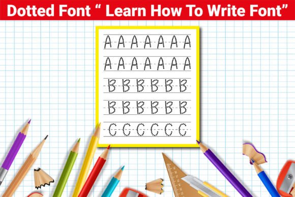 My Dotted Font PNG with transparent background - Preview 1