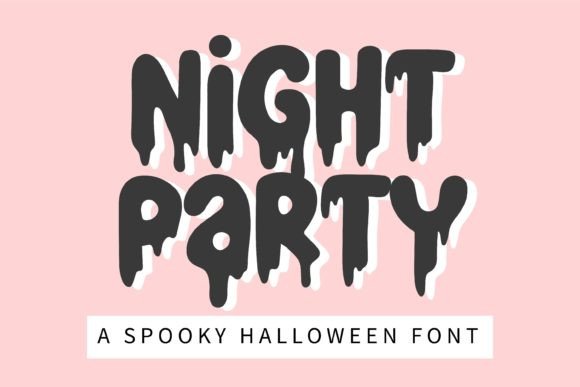 Night Party Font: Spooky Halloween Display Typeface for October Projects