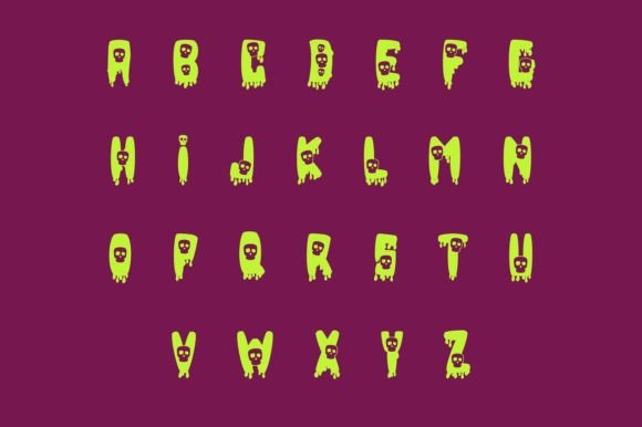 Quick Skull Font PNG with transparent background - Preview 1