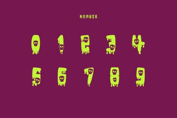 Quick Skull Font PNG with transparent background - Preview 2