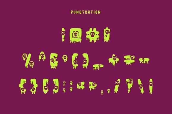 Quick Skull Font PNG with transparent background - Preview 3