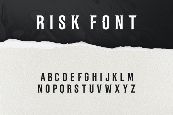 Risk Font PNG with transparent background - Preview 1