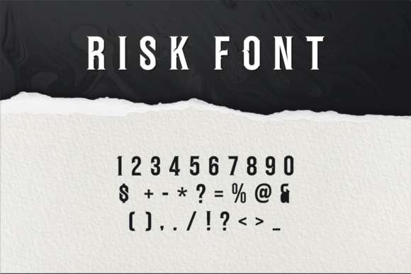 Risk Font PNG with transparent background - Preview 2