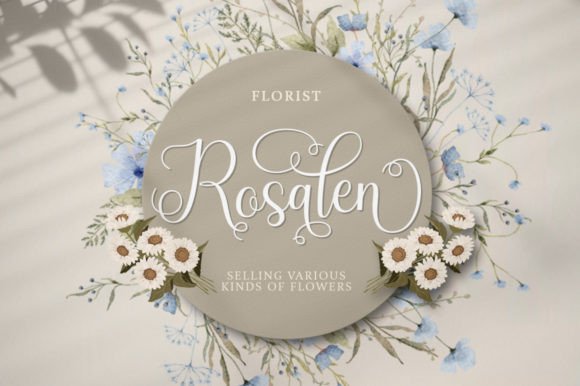 Rosalen Font PNG with transparent background - Preview 1