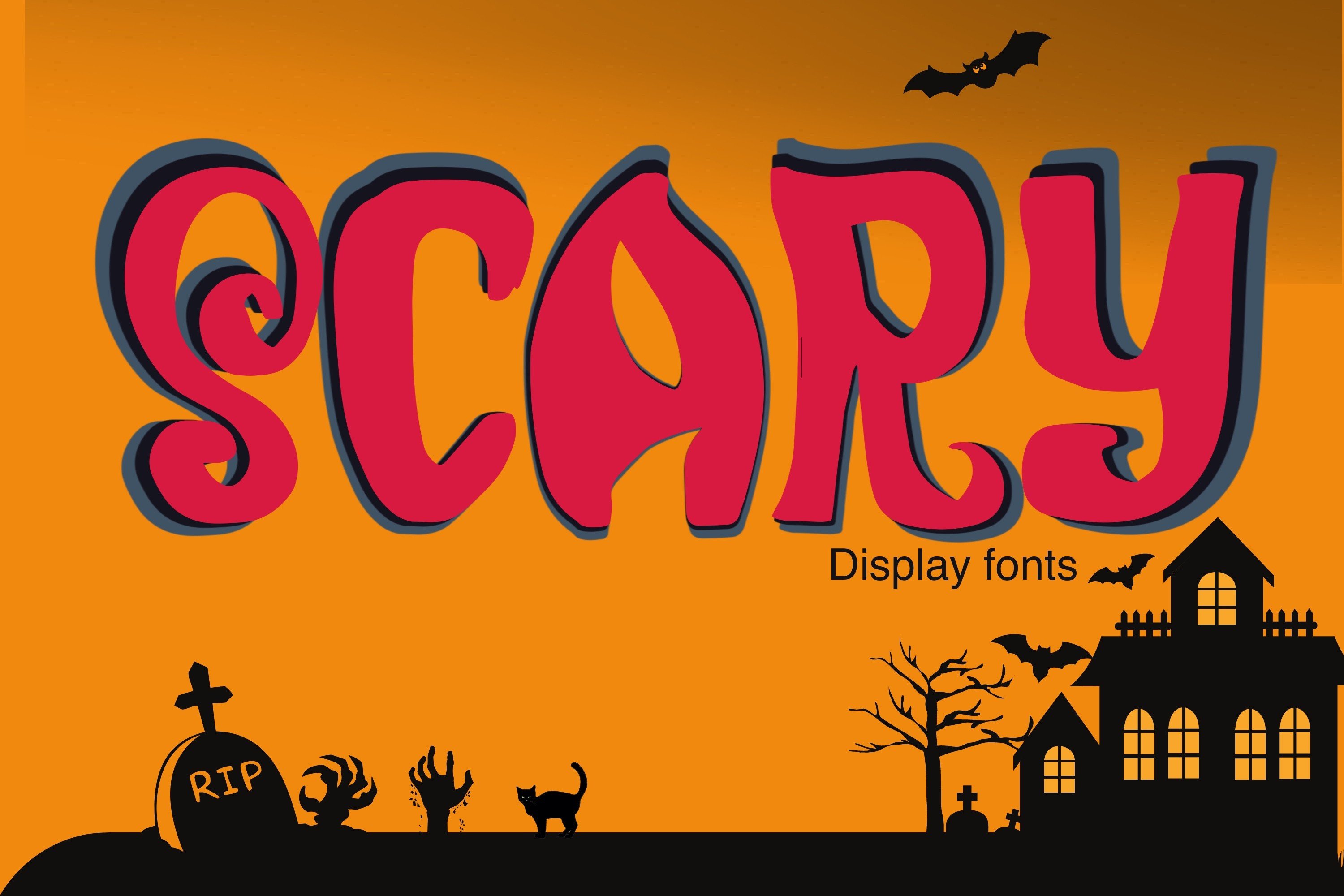 Scary Font by PJ Fonttein · Creative Fabrica font preview