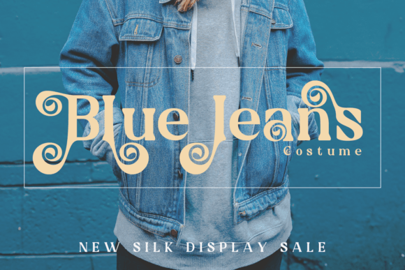 Silk Display Font PNG with transparent background - Preview 4