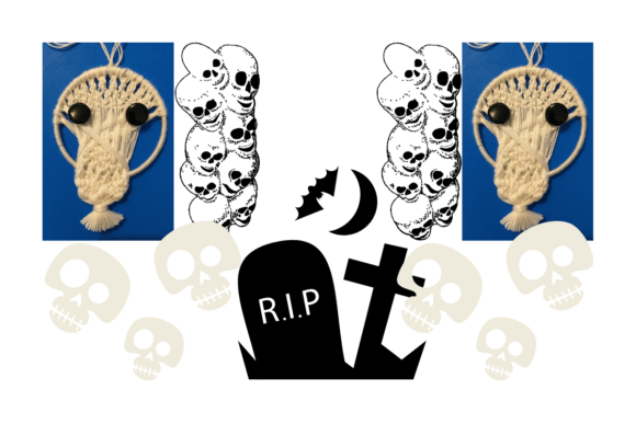 Skull Hanging Decor Macrame Pattern