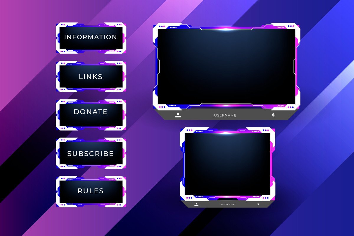 Twitch Panels Shapes Template Graphic by Tanu · Creative Fabrica