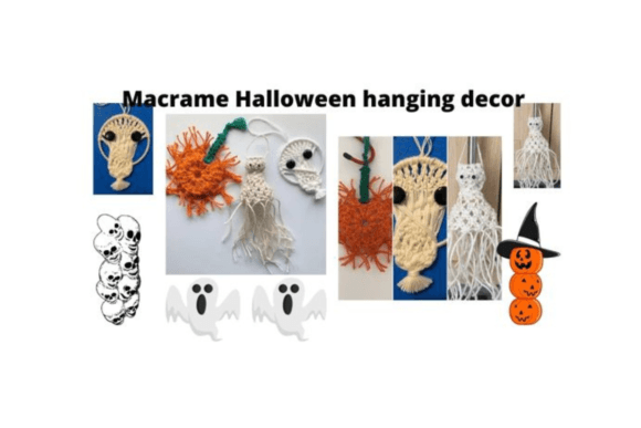 3 Halloween Wall Hanging Macrame Pattern
