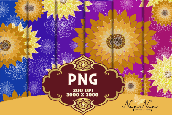 Flowers Sweetie Graphic Patterns By NopNop Mandala design