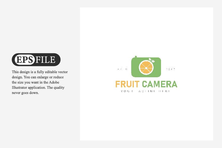 Fruit with Camera Logo Design Graphic by wayan sandika · Creative Fabrica