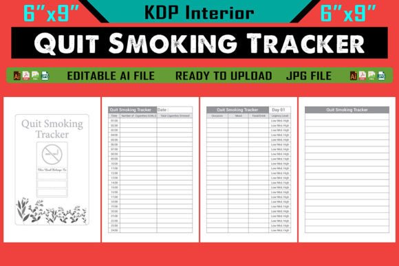 KDP Quit Smoking Tracker Interior Graphic by Graphic & KDP Interior Shop ·  Creative Fabrica