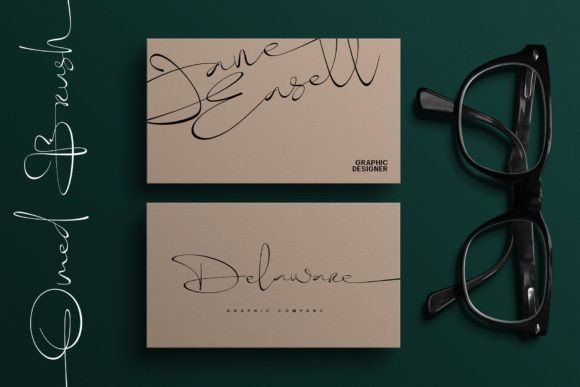 Omed Brush Font PNG with transparent background - Preview 2