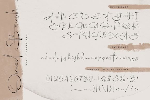 Omed Brush Font PNG with transparent background - Preview 5