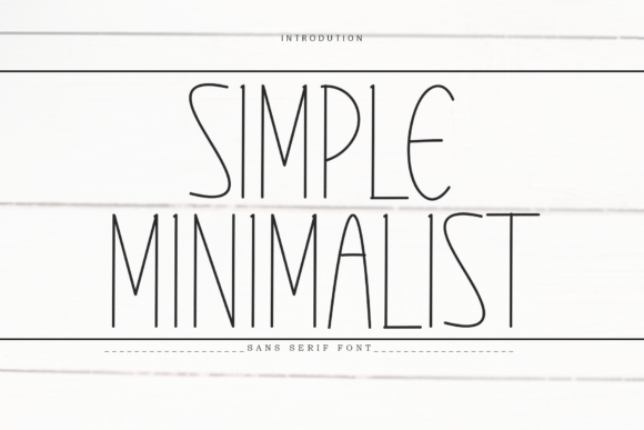 Simple Minimalist Font by Black line - preview