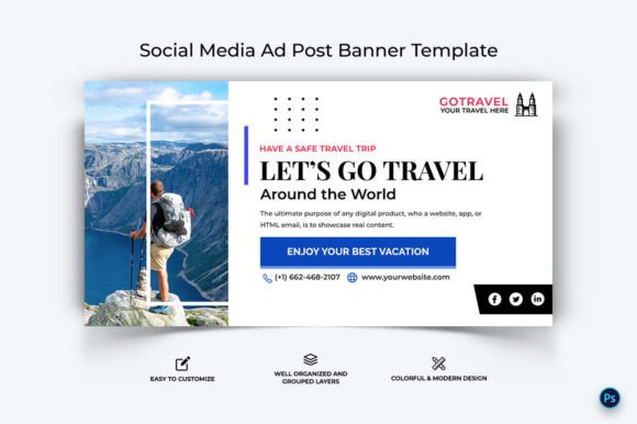 Travel Facebook Ad Post Banner Template Grafik Webseiten Von 3djagan