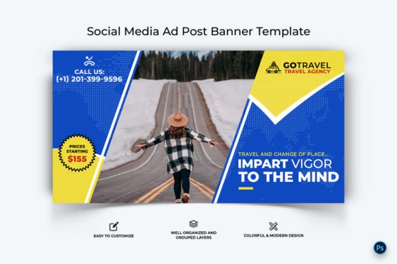 Travel Facebook Ad Post Banner Template Grafik Webseiten Von 3djagan