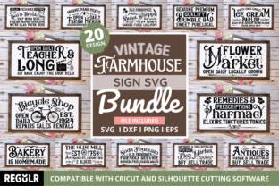 Vintage Farmhouse Sign Bundle Graphic by Regulrcrative · Creative Fabrica