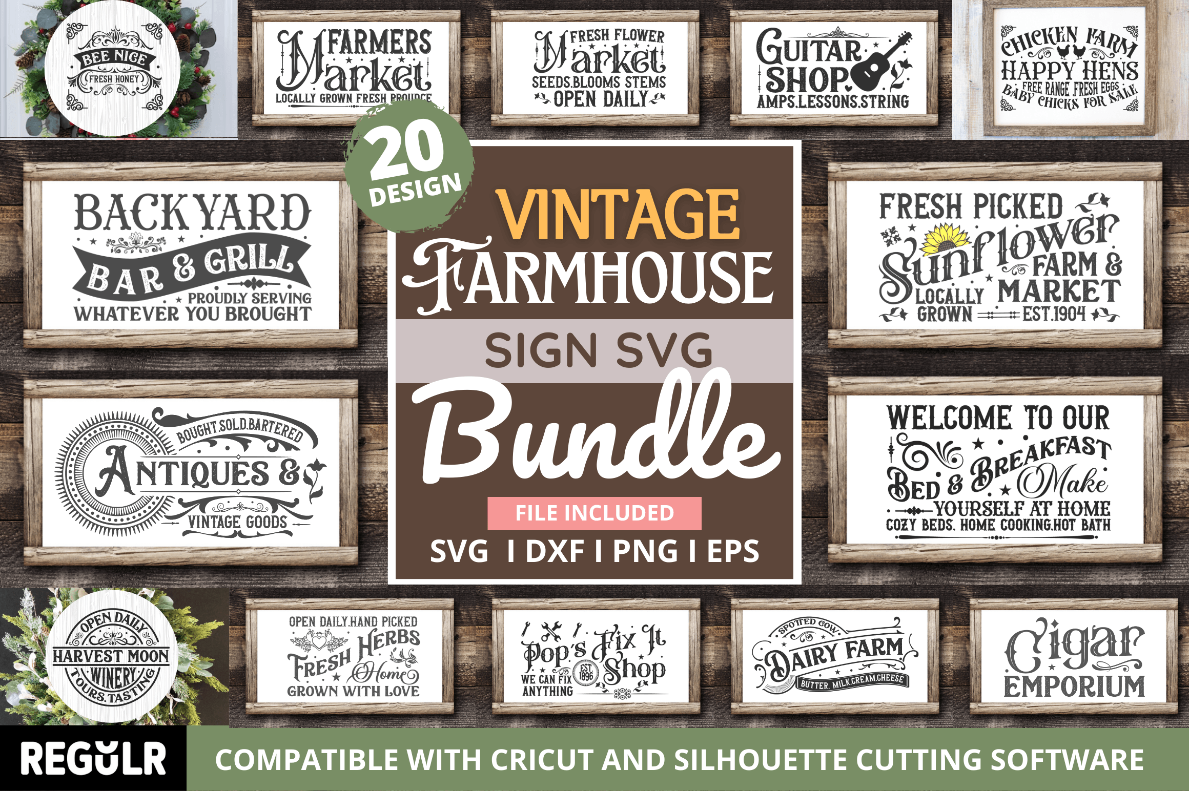 Vintage Farmhouse Sign Bundle