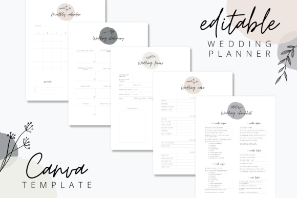 Wedding Template Bundle Canva Graphics