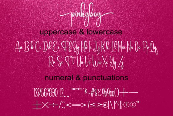 Pinkyboy Font PNG with transparent background - Preview 4