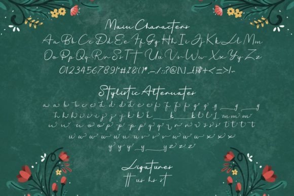 Beautiful Plants Font - Preview 1