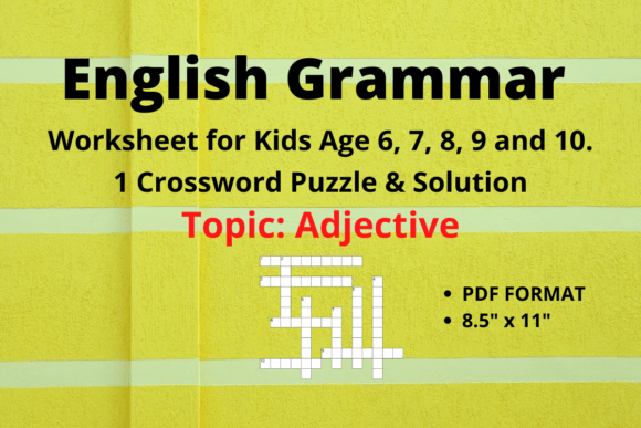English Grammar Worksheet: Adjectives Gráfico 3ª Série Por Smartkid Prints