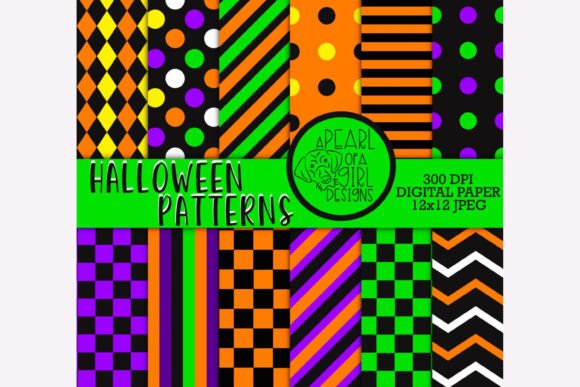 Halloween Patterns Digital Paper
