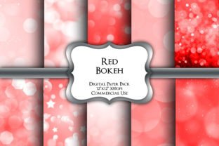 Pk Red Papper Red Bokeh Digital Paper Pack Graphic by Party Pixelz · Creative Fabrica