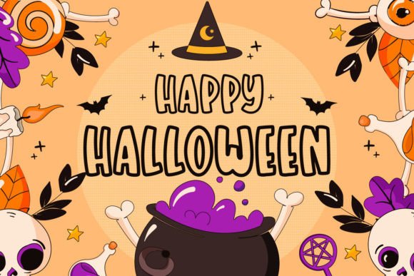 Retro Haunted Font PNG with transparent background - Preview 1