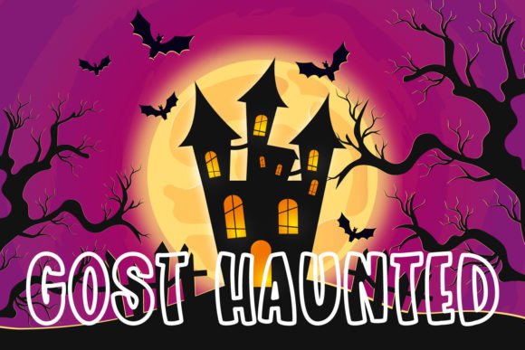 Retro Haunted Font PNG with transparent background - Preview 4