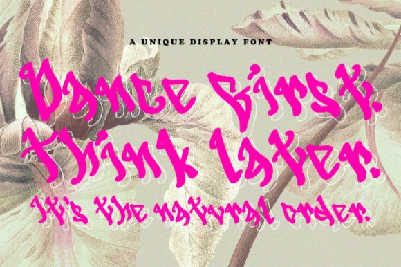 Smooth Dance Font PNG with transparent background - Preview 2