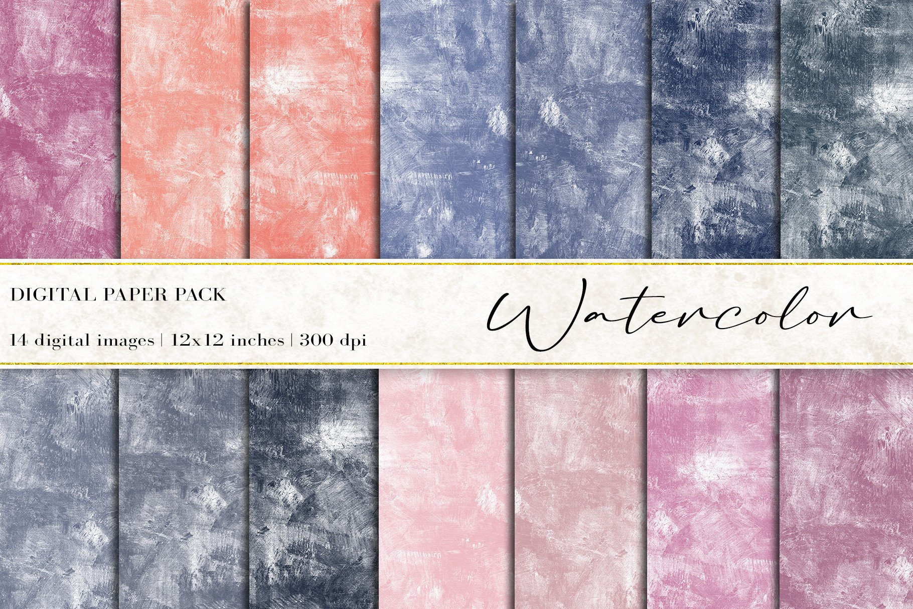 Watercolor Digital Papers Graphic by BonaDesigns · Creative Fabrica