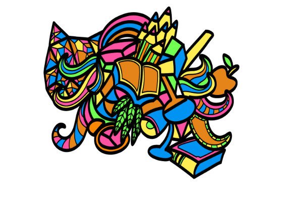 Abstract Back to School Doodles Graphic by firdausm601 · Creative Fabrica